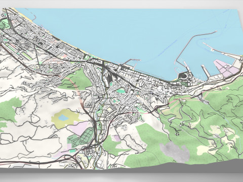 Stadtbild Salerno Italien 3D Modell