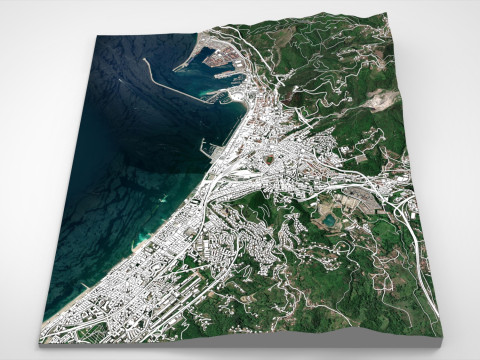 Stadtbild Salerno Italien 3D Modell