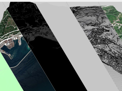 Stadtbild Salerno Italien 3D Modell