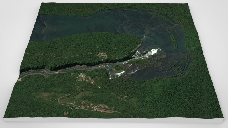 Iguazu Şelalesi Brezilya ve Arjantin 3D Model .c4d .max .obj .3ds .fbx .stl .blend 