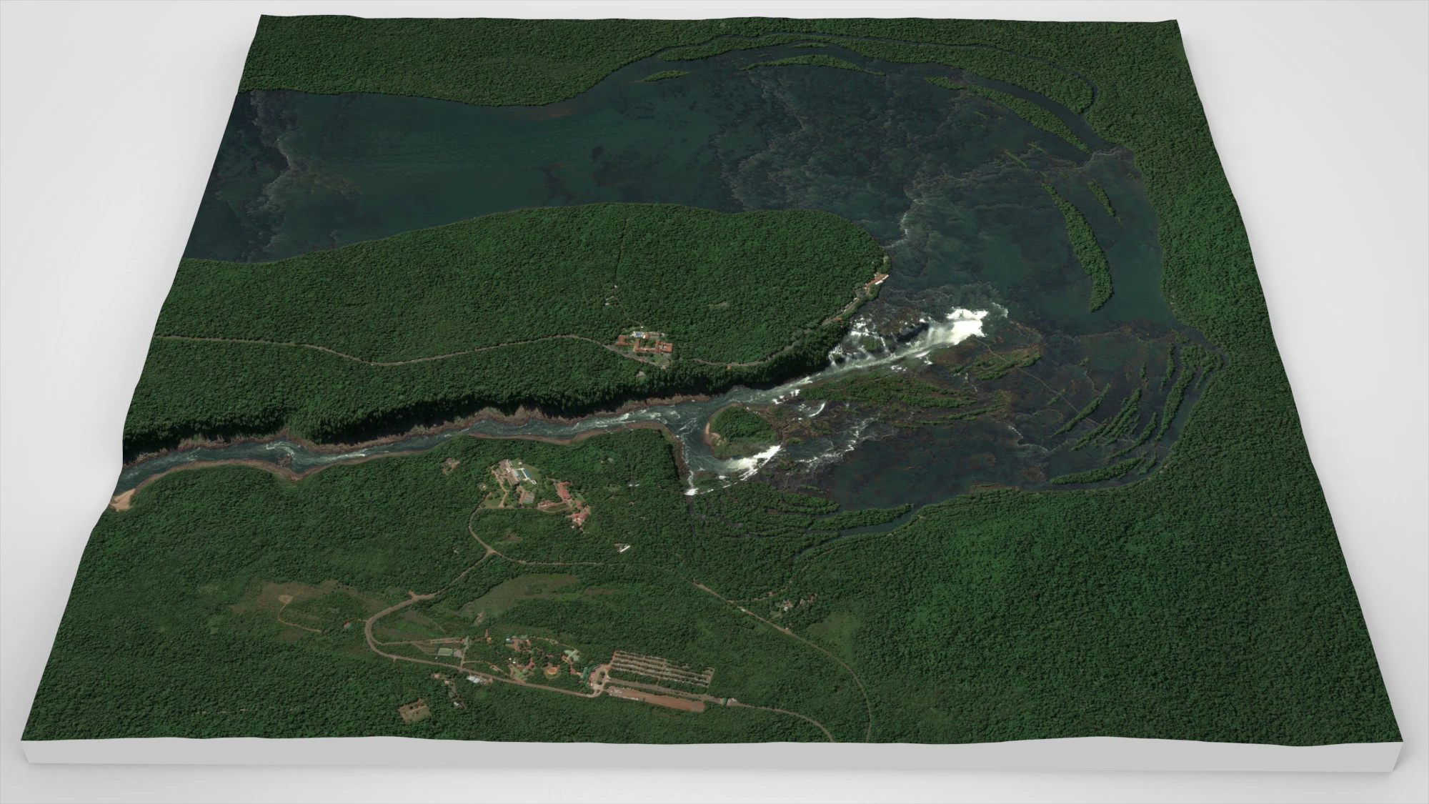 The Iguazu Falls Brazil and Argentina 3D Model .c4d .max .obj .3ds .fbx .stl .blend 