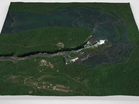 Le cascate dell'Iguazù Brasile e Argentina Modello 3D