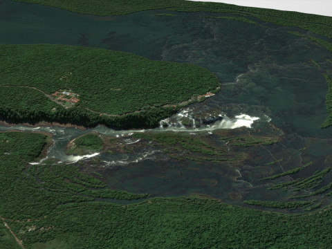 Iguazu Şelalesi Brezilya ve Arjantin 3D Model