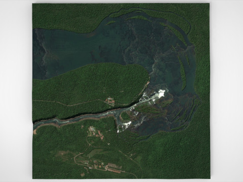 Iguazu Şelalesi Brezilya ve Arjantin 3D Model