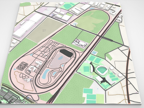 Centro Central de Treinamento de Segurança do Japan Safe Driving Center Modelo 3D