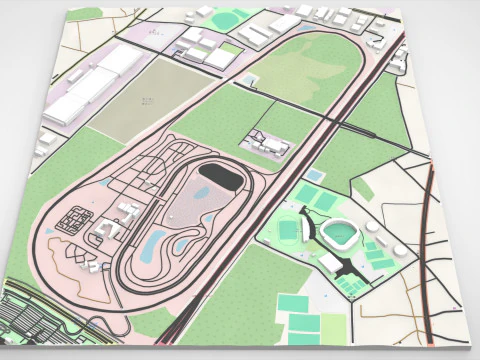 Japan Safe Driving Center Central Safety Training Center 3D Model