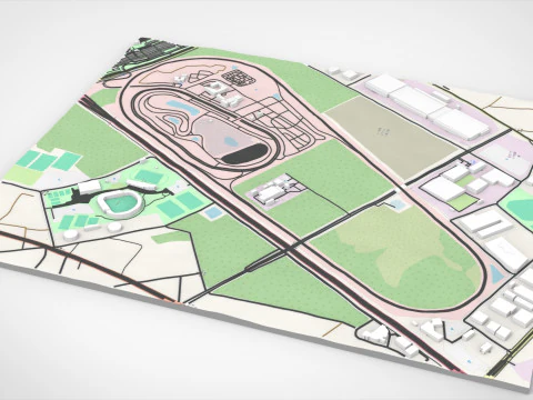 Japan Safe Driving Center Central Safety Training Center 3D Model