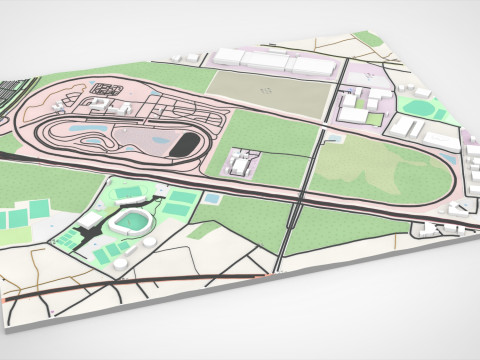 Centro Central de Treinamento de Segurança do Japan Safe Driving Center Modelo 3D