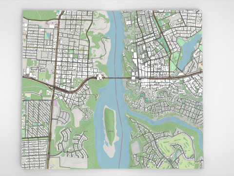 Şehir manzarası Ciudad del Este Paraguay 3D Model
