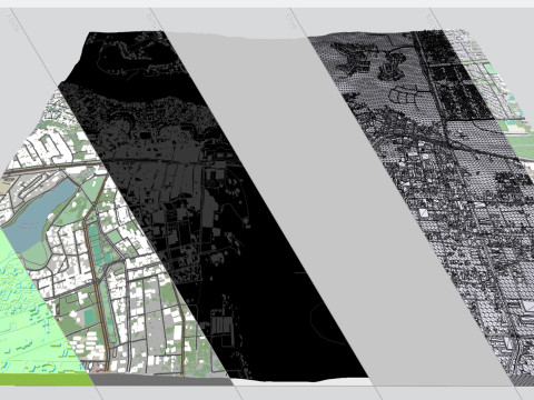 Şehir manzarası Ciudad del Este Paraguay 3D Model