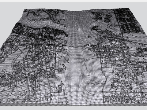 Şehir manzarası Ciudad del Este Paraguay 3D Model