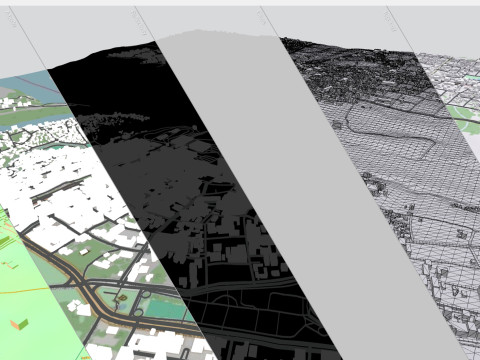 Şehir manzarası Ciudad del Este Paraguay 3D Model