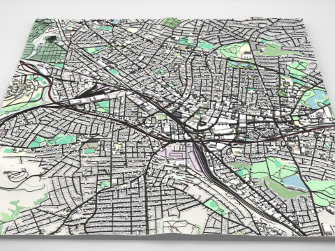 Stadtbild Worcester England 3D Modell