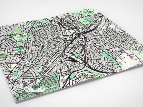 Paisaje urbano de Worcester Inglaterra Modelo 3D