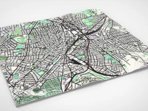 Cityscape Worcester England 3D Model