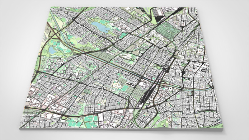 Cityscape Freiburg im Breisgau Germany 3D Model .c4d .max .obj .3ds .fbx .stl .blend 