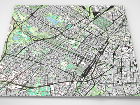 Stadtbild Freiburg im Breisgau Deutschland 3D Modell