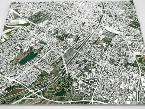 Paesaggio urbano di Friburgo in Brisgovia Germania Modello 3D