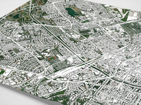 Paesaggio urbano di Friburgo in Brisgovia Germania Modello 3D