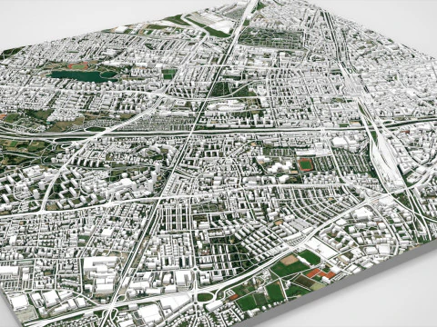 Paesaggio urbano di Friburgo in Brisgovia Germania Modello 3D