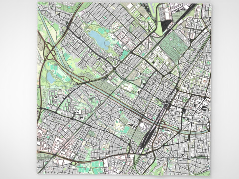 Cityscape Freiburg im Breisgau Germany 3D Model