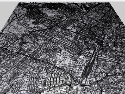 Cityscape Freiburg im Breisgau Germany 3D Model