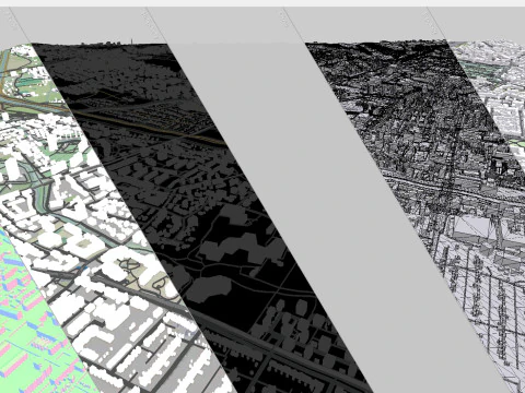 Paesaggio urbano di Friburgo in Brisgovia Germania Modello 3D