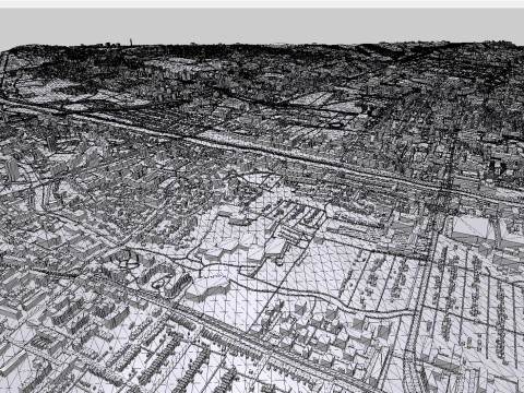Paesaggio urbano di Friburgo in Brisgovia Germania Modello 3D
