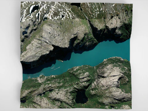 Mountain landscape Kjerag Norway 3D Model