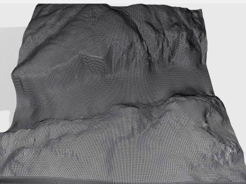 Paesaggio montano Kjerag Norvegia Modello 3D