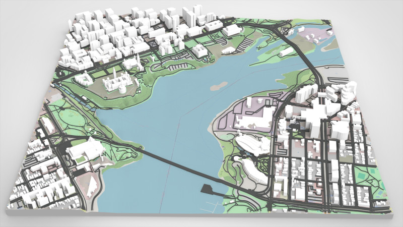 Pemandangan Kota Ottawa Kanada Model 3D .c4d .max .obj .3ds .fbx .stl .blend