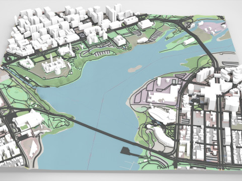 Paisaje urbano de Ottawa, Canadá Modelo 3D
