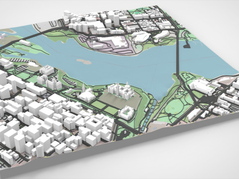 Pemandangan Kota Ottawa Kanada Model 3D