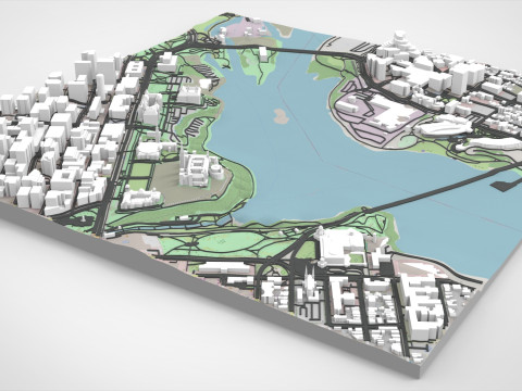 Pemandangan Kota Ottawa Kanada Model 3D