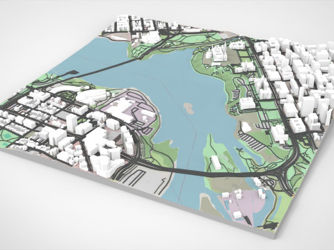 Pemandangan Kota Ottawa Kanada Model 3D