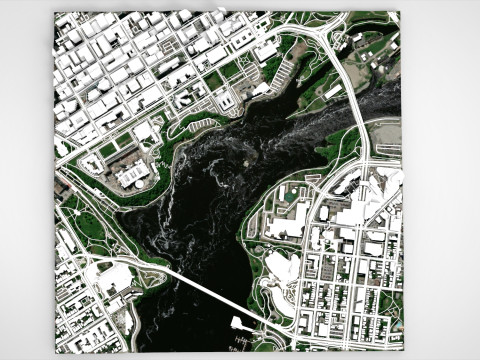 Pemandangan Kota Ottawa Kanada Model 3D