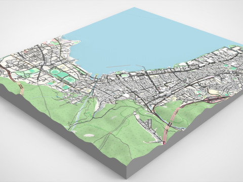 Pemandangan Kota Otsu Jepang Model 3D