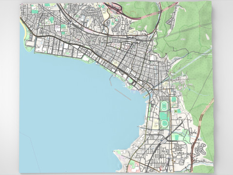 Pemandangan Kota Otsu Jepang Model 3D