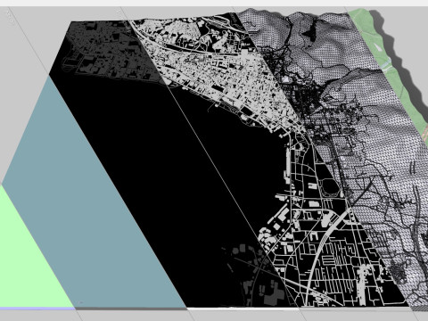 Pemandangan Kota Otsu Jepang Model 3D