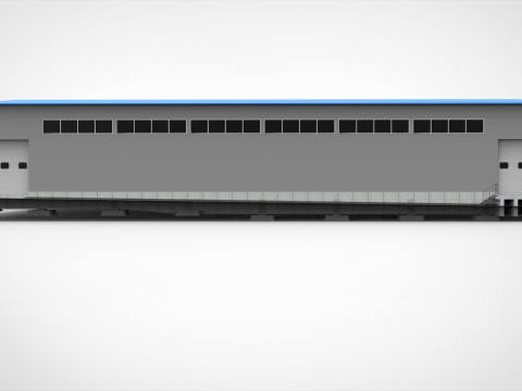 Endüstriyel Metal Hangar 3D Model