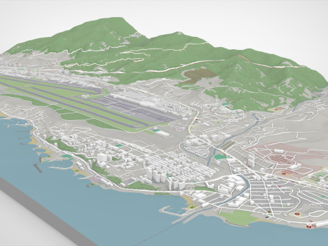 Paisagem urbana Catia la Mar Estado de Vargas Venezuela Modelo 3D