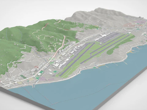 Міський пейзаж Catia la Mar Vargas, штат Венесуела 3D Модель