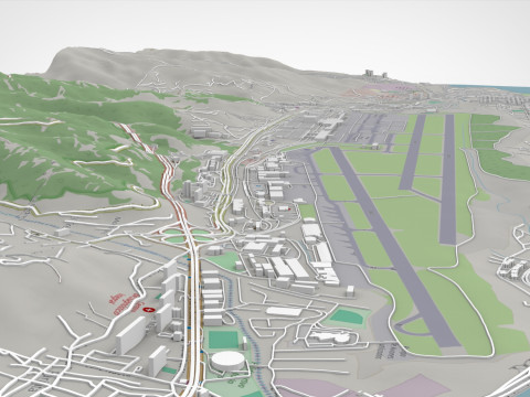 Paisagem urbana Catia la Mar Estado de Vargas Venezuela Modelo 3D