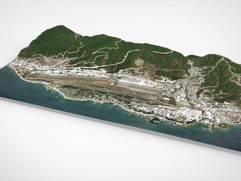Paisagem urbana Catia la Mar Estado de Vargas Venezuela Modelo 3D