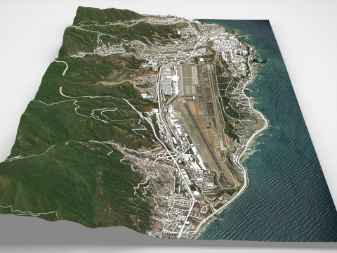 Paisagem urbana Catia la Mar Estado de Vargas Venezuela Modelo 3D