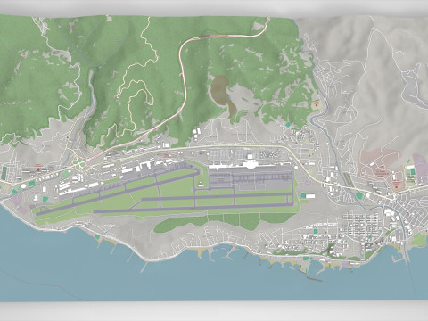 Paisagem urbana Catia la Mar Estado de Vargas Venezuela Modelo 3D