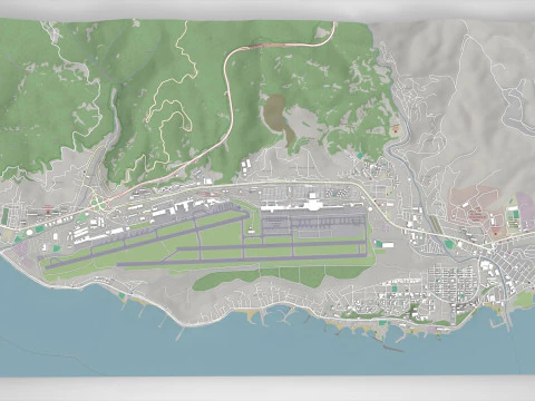 Міський пейзаж Catia la Mar Vargas, штат Венесуела 3D Модель