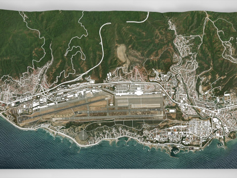 Paisagem urbana Catia la Mar Estado de Vargas Venezuela Modelo 3D