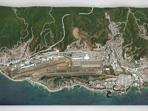 Міський пейзаж Catia la Mar Vargas, штат Венесуела 3D Модель