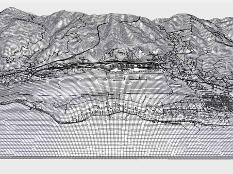 Paisagem urbana Catia la Mar Estado de Vargas Venezuela Modelo 3D